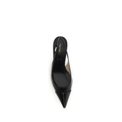 Black Calf Leather Bos Taurus Mid Heel Pumps