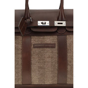 Brunello Cucinelli Brown Calf Leather Bos Taurus Luggage And Travel