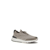 Brunello Cucinelli Brown Cotton Athletic Sneakers