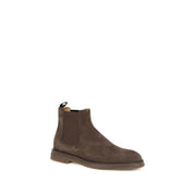 Brunello Cucinelli Brown Calf Leather Bos Taurus Chelsea Boots