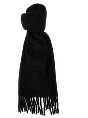 Black Alpaca Leather Scarf