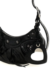Black Lamb Leather Crossbody Bag