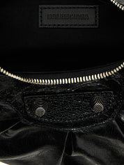 Black Lamb Leather Crossbody Bag