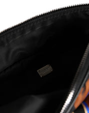 Brown Tiger Print Nylon Fanny Waist Pack Borse Men Bag