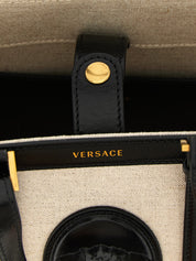 Beige Linen Tote Bag