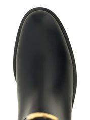 Valentino Garavani Black Calfskin Over The Knee