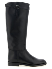 Black Calfskin Over The Knee