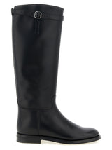 Black Calfskin Over The Knee