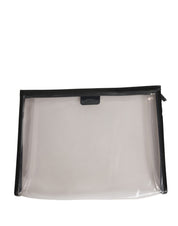 Transparent PVC Clutch Pouch Purse Branded Logo Plaque Bag