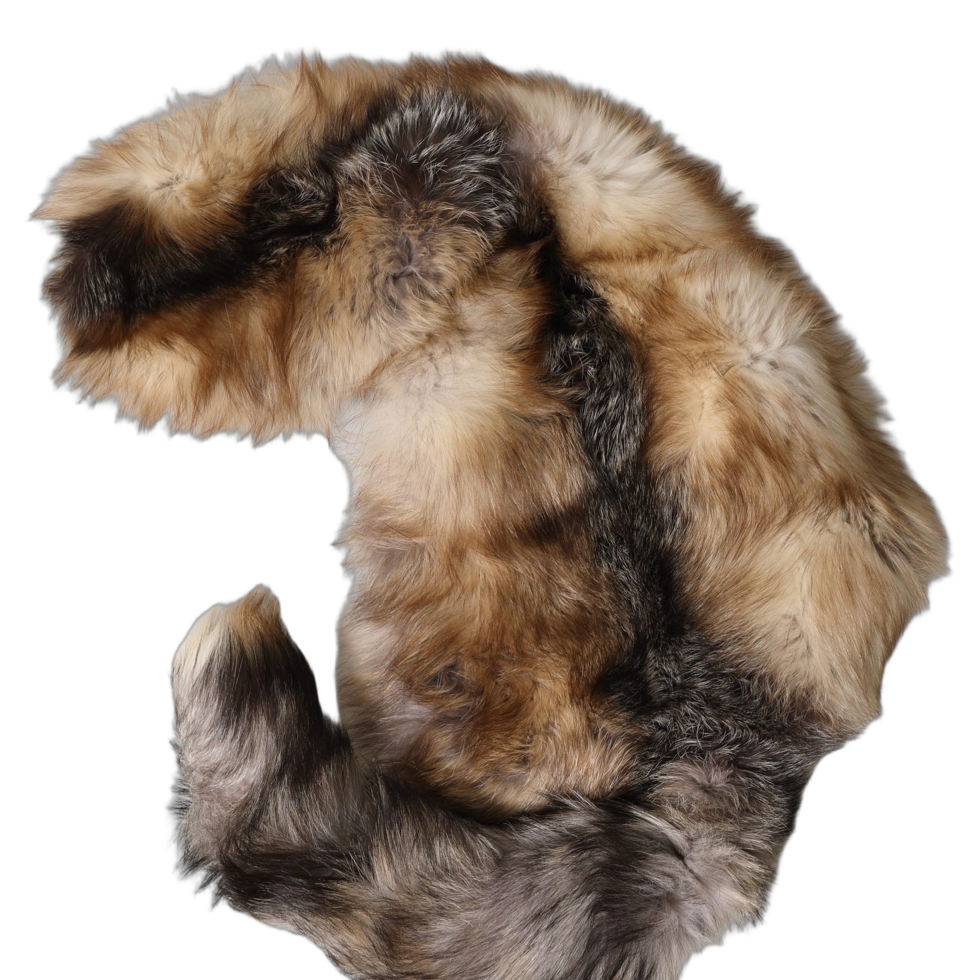 Dolce & Gabbana Brown Frost Fox Fur Neck Warmer Winter Scarf Dolce & Gabbana