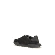 Black Calf Leather Bos Taurus Chunky Sneakers