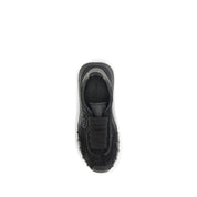 Black Calf Leather Bos Taurus Chunky Sneakers