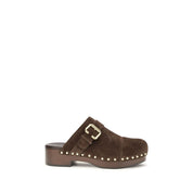 Brown Calf Leather Bos Taurus Clogs