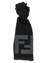 Black Virgin Wool Scarf