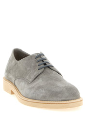 Gray Leather Oxfords And Derbies
