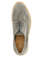 Gray Leather Oxfords And Derbies
