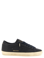 Blue Cowhide Low Top Sneakers