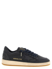 Blue Cowhide Low Top Sneakers