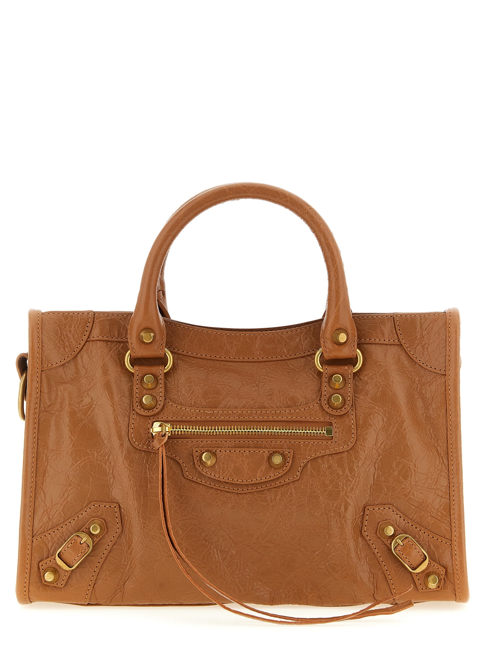 Brown Lamb Leather Handbag