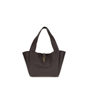 Saint Laurent Brown Calf Leather Bos Taurus Shoulder Bag