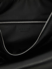 Black Calfskin Shoulder Bag