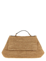 Beige Raffia Handbag