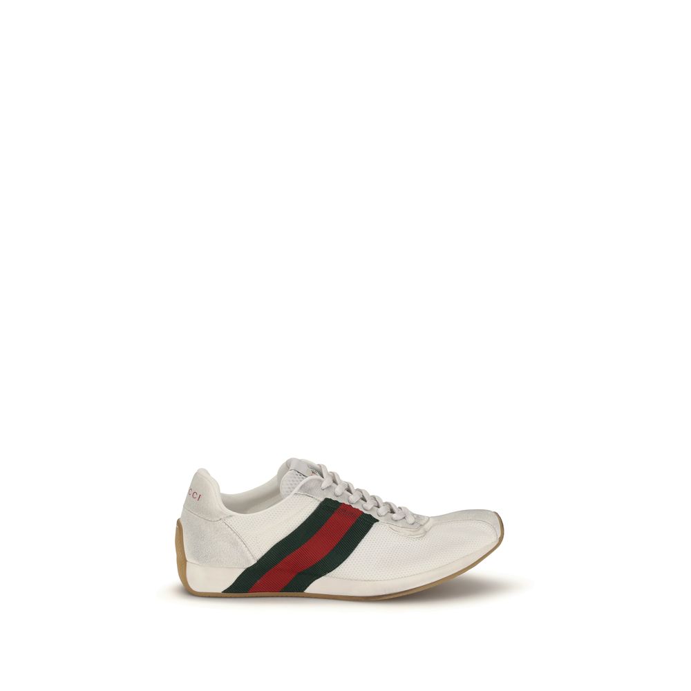 Gucci White Polyester Athletic Sneakers Gucci