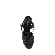 Black Calf Leather Bos Taurus Platform Sandals