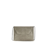 Gray Calf Leather Bos Taurus Clutch Bag