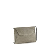 Gray Calf Leather Bos Taurus Clutch Bag