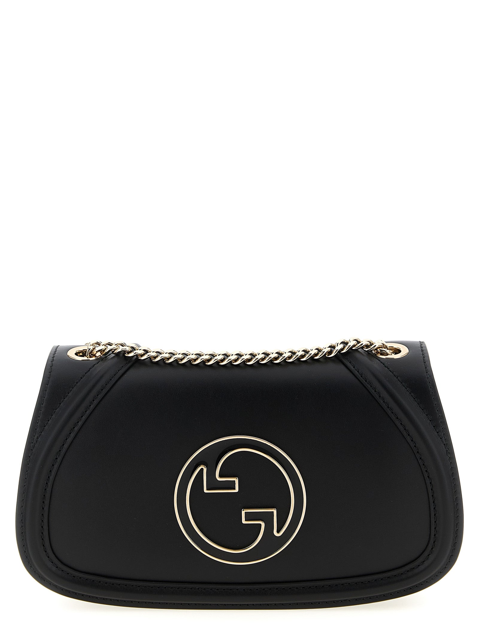 Black Calfskin Shoulder Bag