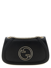 Black Calfskin Shoulder Bag