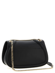 Black Calfskin Shoulder Bag