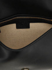 Black Calfskin Shoulder Bag