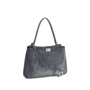 Balenciaga Gray Calf Leather Bos Taurus Handbag