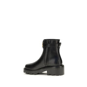 Valentino Garavani Black Calf Leather Bos Taurus Ankle Boots