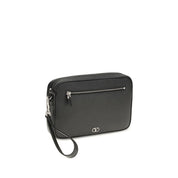 Valentino Garavani Black Calf Leather Bos Taurus Handbag