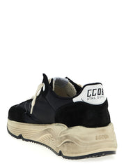 Bicolor Polyester Athletic Sneakers