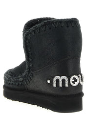 Black Lamb Leather Ankle Boots