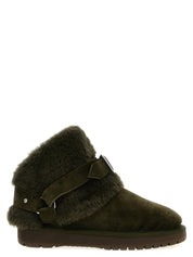 Bicolor Leather Ankle Boots