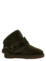 Bicolor Leather Ankle Boots