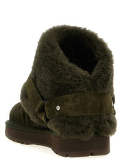 Bicolor Leather Ankle Boots