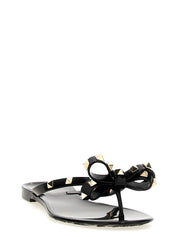 Valentino Garavani Black PVC Slides