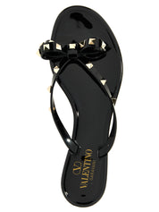 Valentino Garavani Black PVC Slides