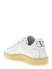 White Calfskin Low Top Sneakers