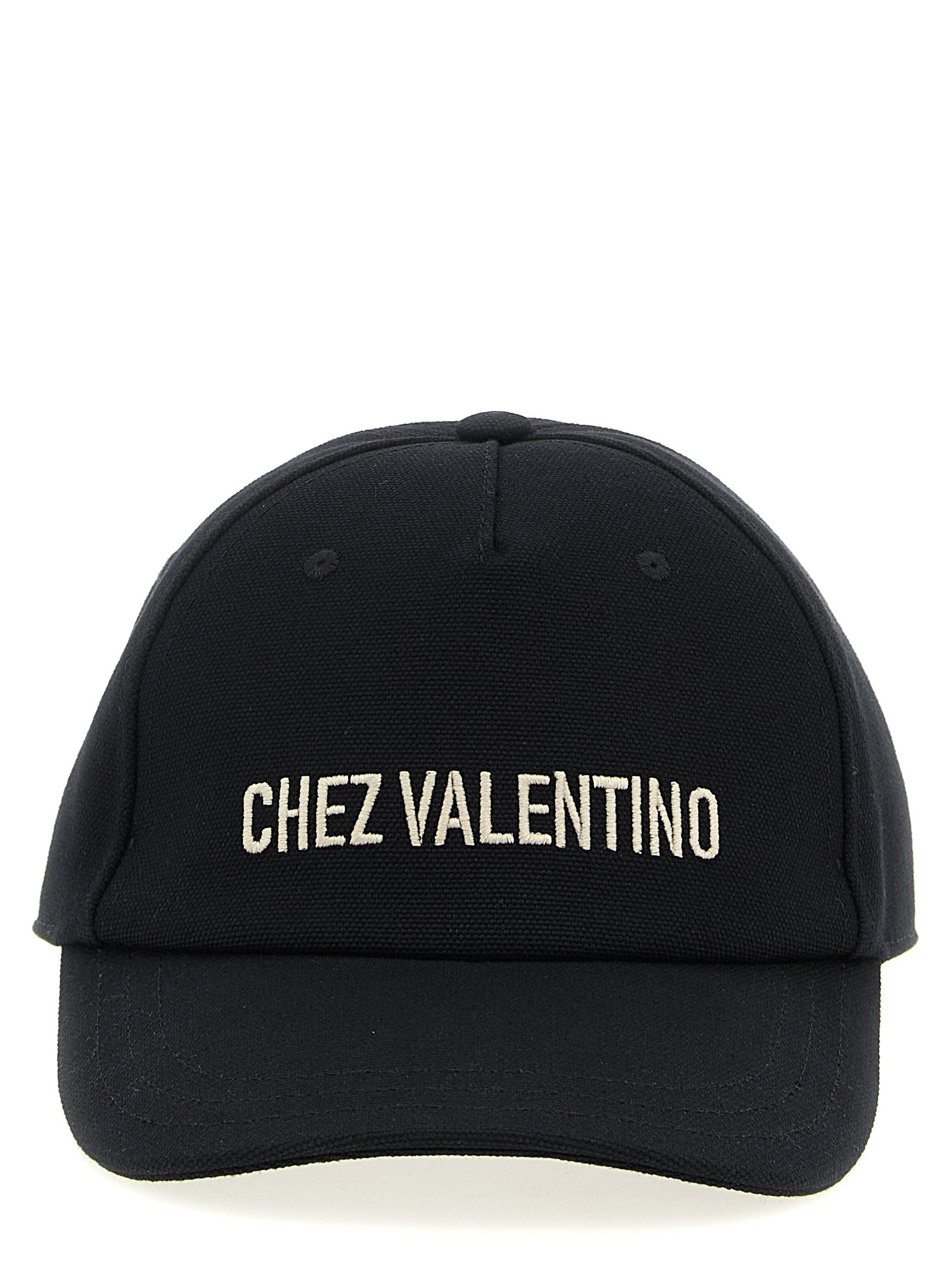 Valentino Garavani Black Cotton Cap (Baseball Hat)