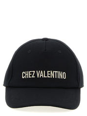 Valentino Garavani Black Cotton Cap (Baseball Hat)