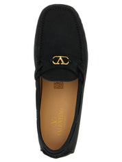 Valentino Garavani Black Calfskin Slip-On Loafers