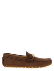 Brown Calfskin Slip-On Loafers