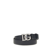 Dolce & Gabbana Black Calf Leather Bos Taurus Regular Belt